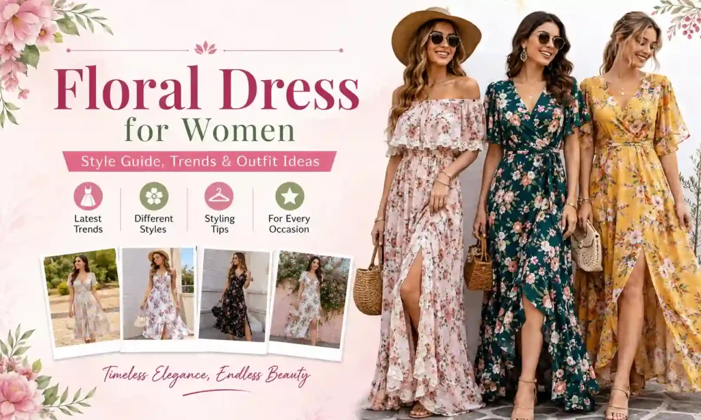 Floral Western Dress For Women