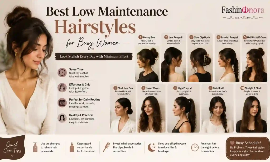 Low Maintenance Hairstyles for Busy Women
