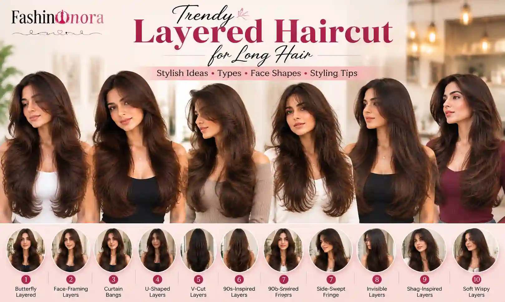 Trendy Layered Haircut for Long Hair: Stylish Ideas, Types, Face Shapes & Styling Tips